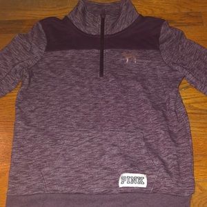 PINK VS QUARTER MAROON ZIP UP